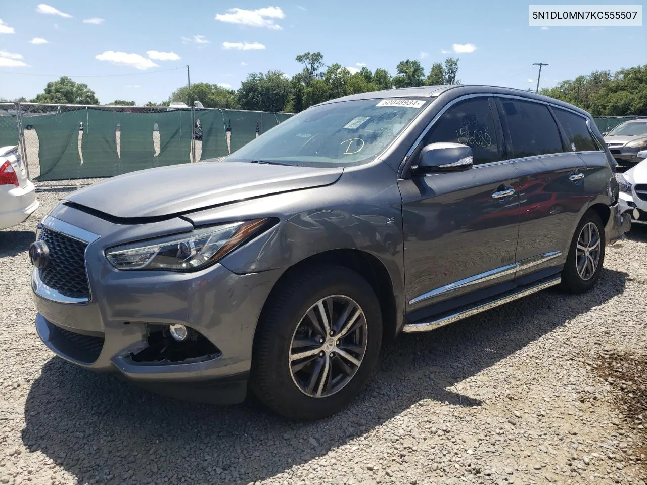 2019 Infiniti Qx60 Luxe VIN: 5N1DL0MN7KC555507 Lot: 52048934