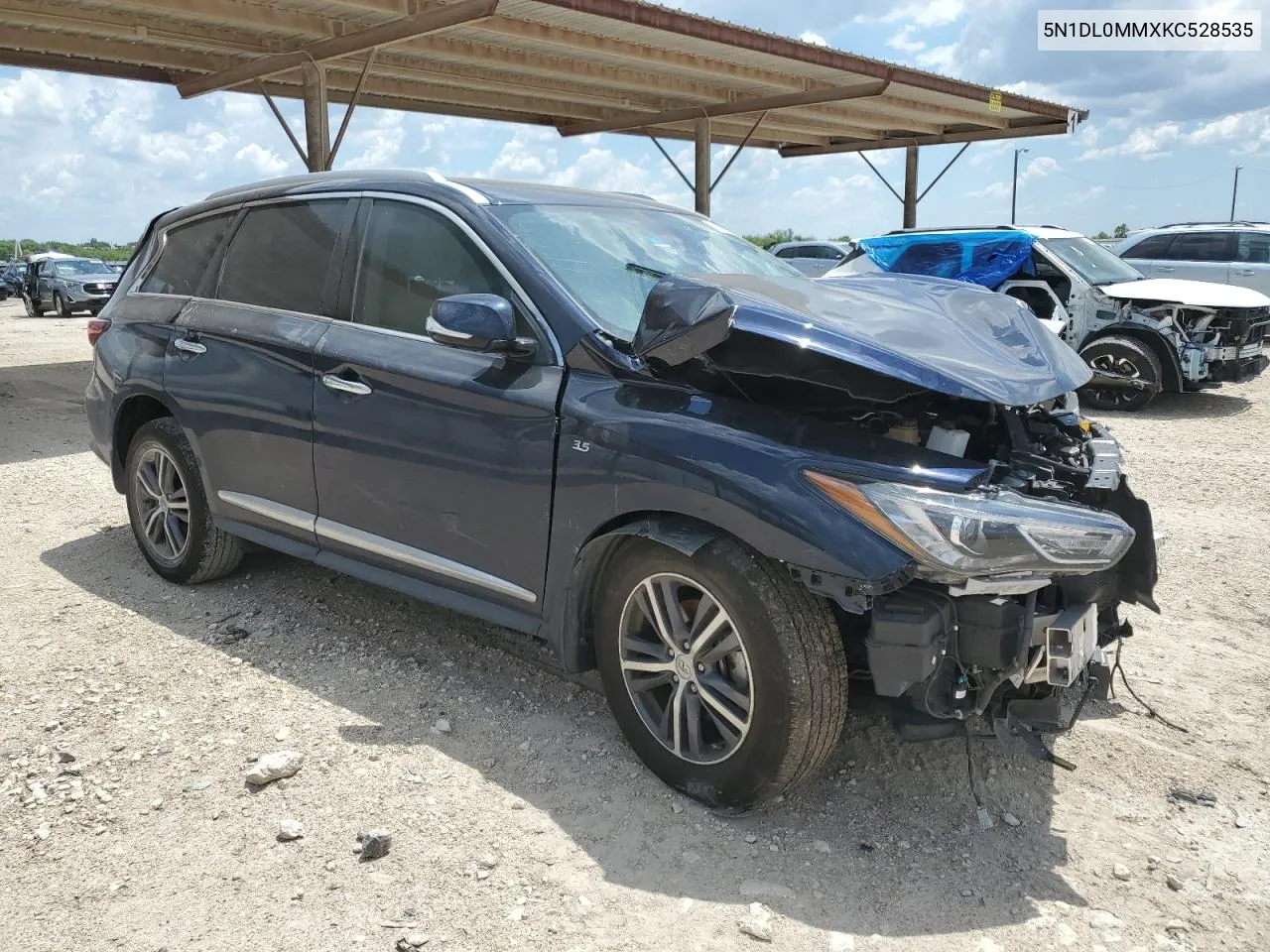 2019 Infiniti Qx60 Luxe VIN: 5N1DL0MMXKC528535 Lot: 62536264