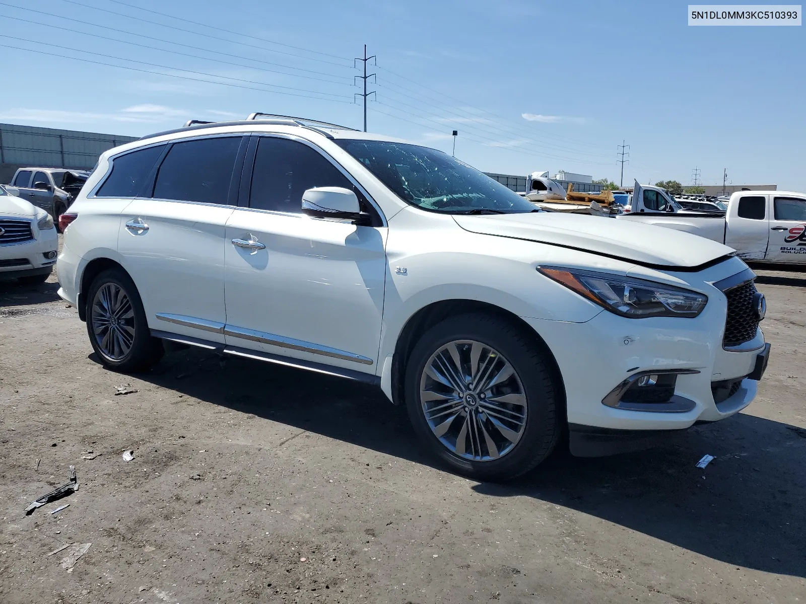 2019 Infiniti Qx60 Luxe VIN: 5N1DL0MM3KC510393 Lot: 64013524