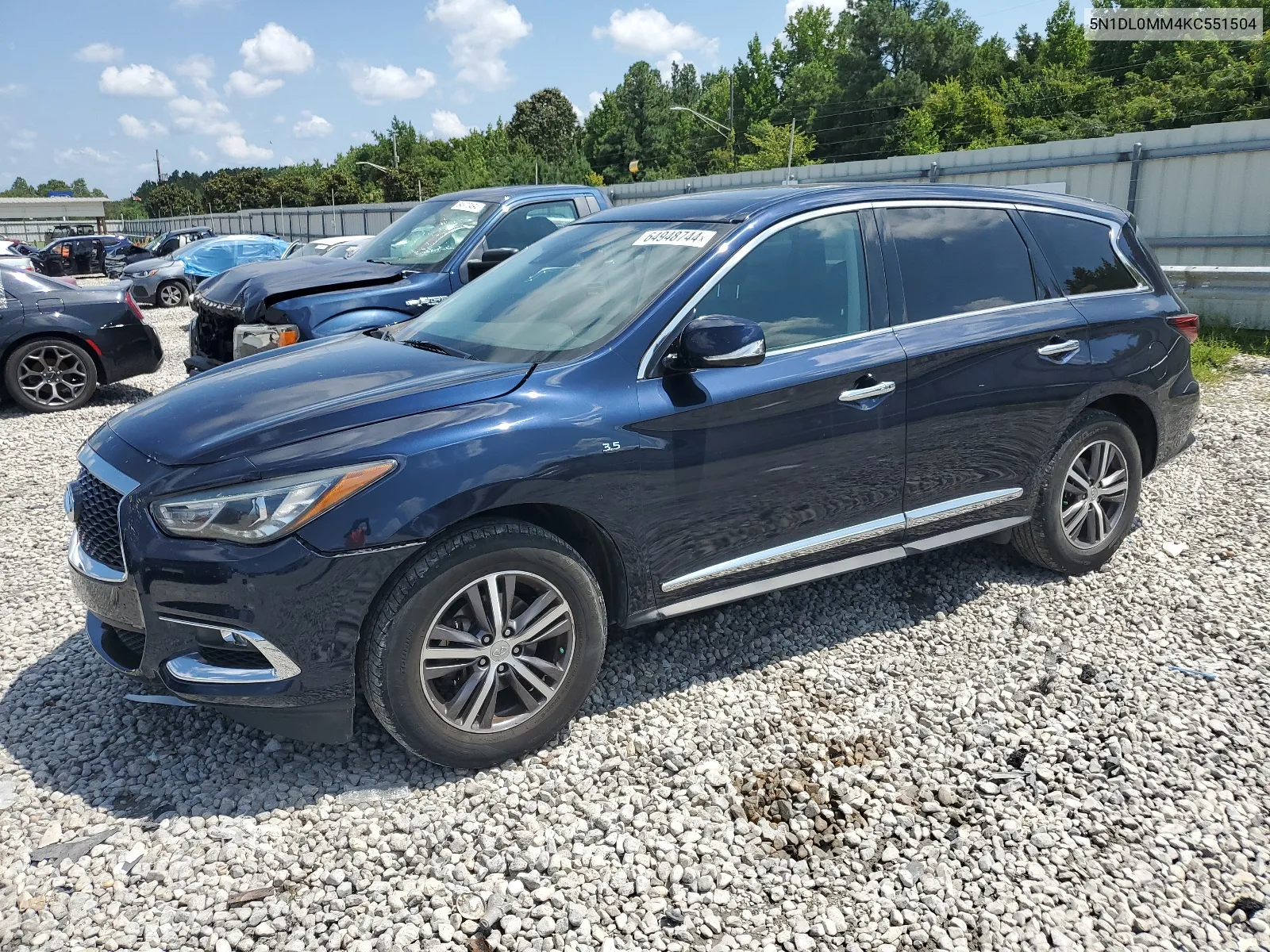 2019 Infiniti Qx60 Luxe VIN: 5N1DL0MM4KC551504 Lot: 64948744