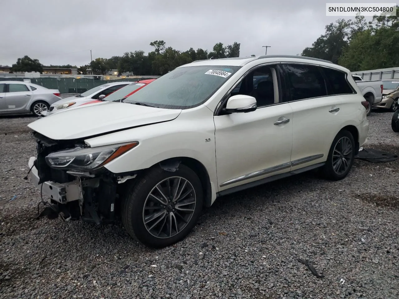 2019 Infiniti Qx60 Luxe VIN: 5N1DL0MN3KC504800 Lot: 70048984