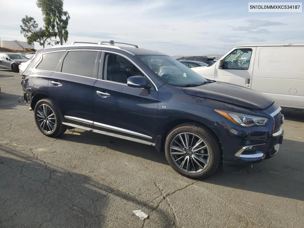 2019 Infiniti Qx60 Luxe VIN: 5N1DL0MMXKC534187 Lot: 72209344