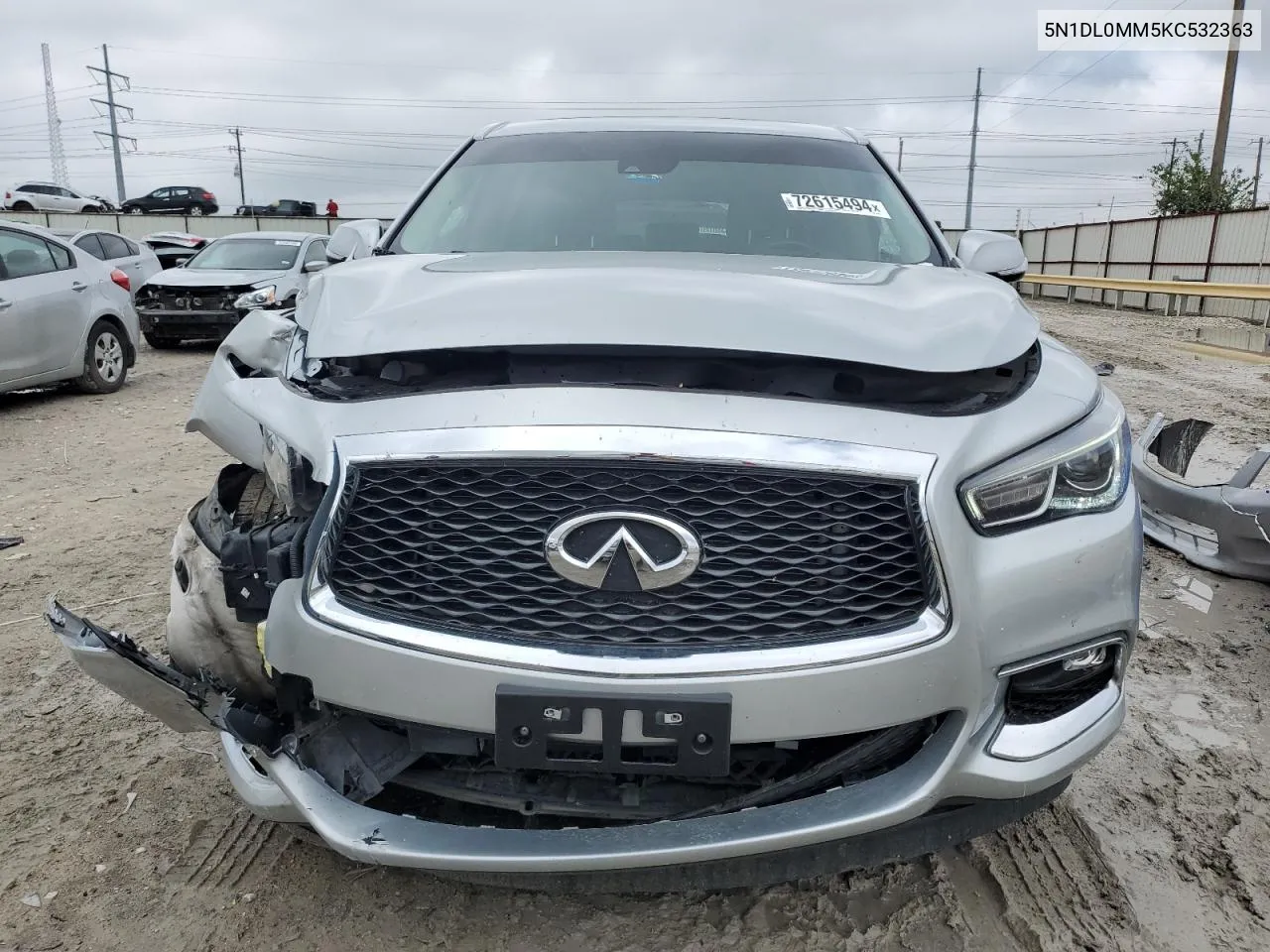 2019 Infiniti Qx60 Luxe VIN: 5N1DL0MM5KC532363 Lot: 72615494