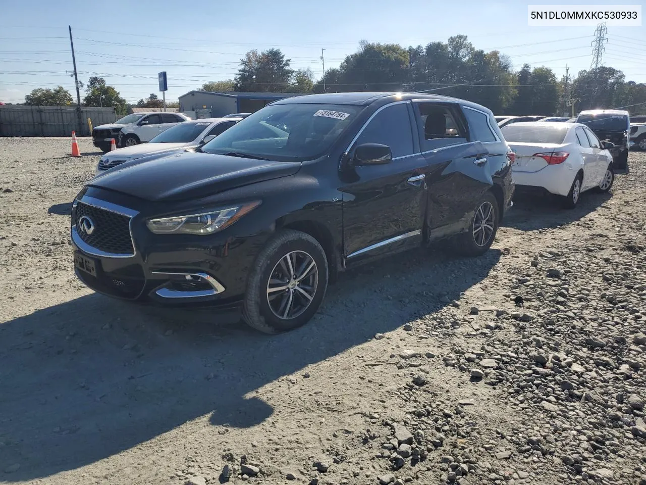 2019 Infiniti Qx60 Luxe VIN: 5N1DL0MMXKC530933 Lot: 73184754