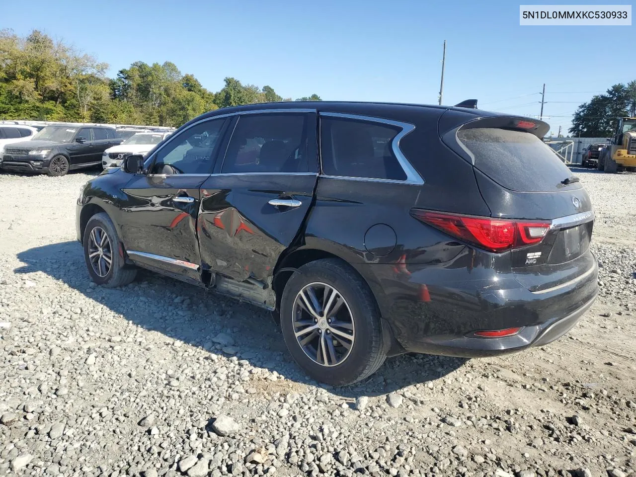 2019 Infiniti Qx60 Luxe VIN: 5N1DL0MMXKC530933 Lot: 73184754