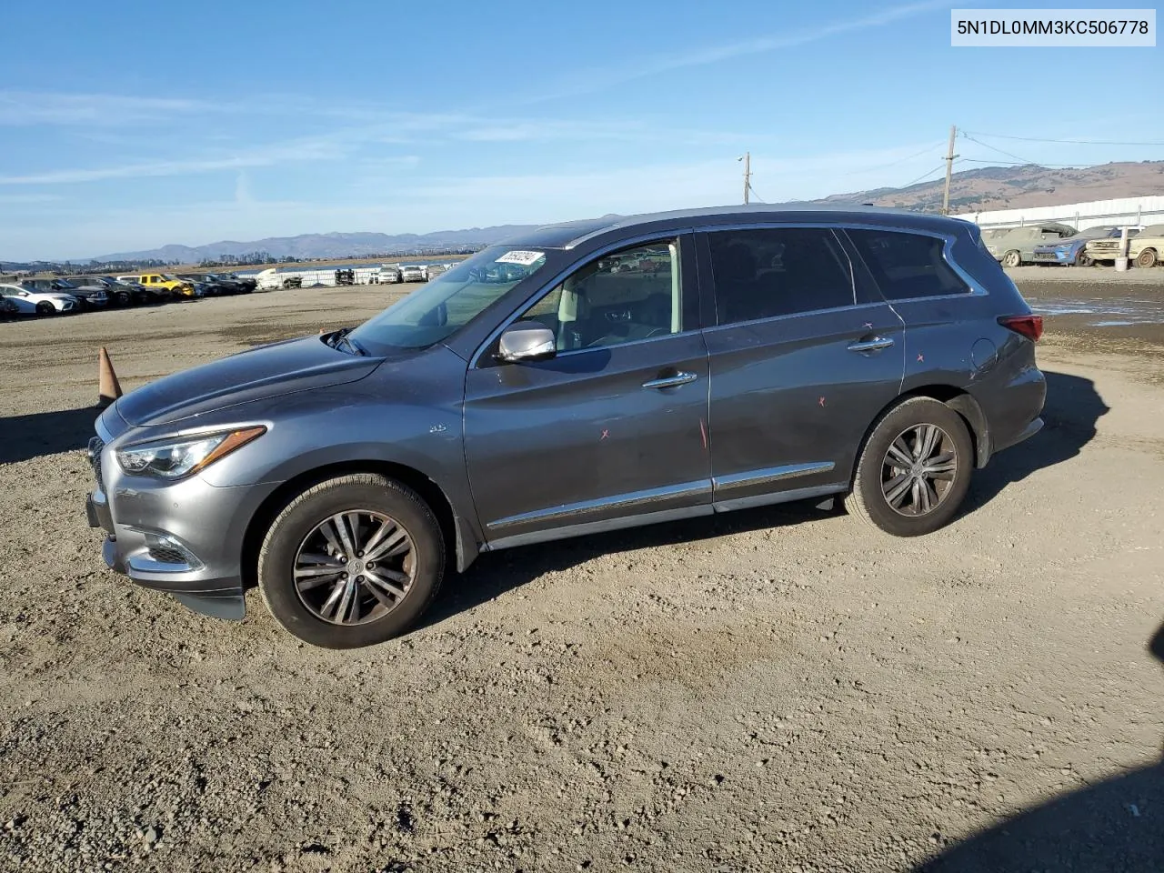 2019 Infiniti Qx60 Luxe VIN: 5N1DL0MM3KC506778 Lot: 75593294