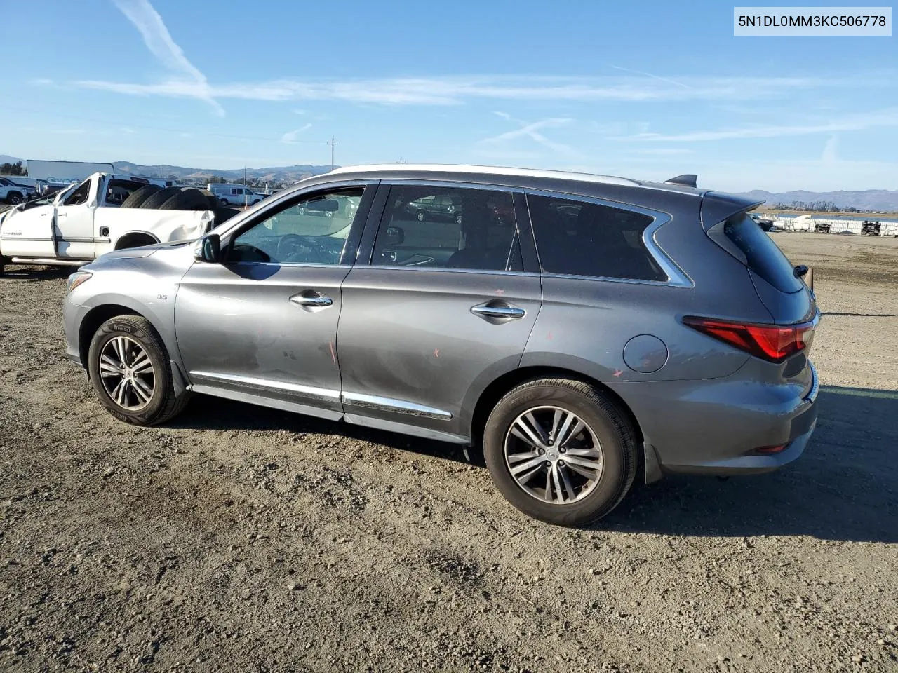 2019 Infiniti Qx60 Luxe VIN: 5N1DL0MM3KC506778 Lot: 75593294