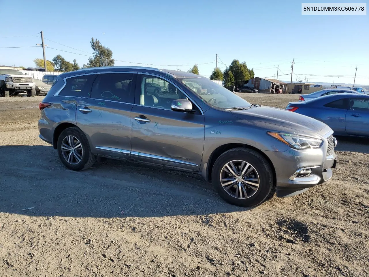 2019 Infiniti Qx60 Luxe VIN: 5N1DL0MM3KC506778 Lot: 75593294