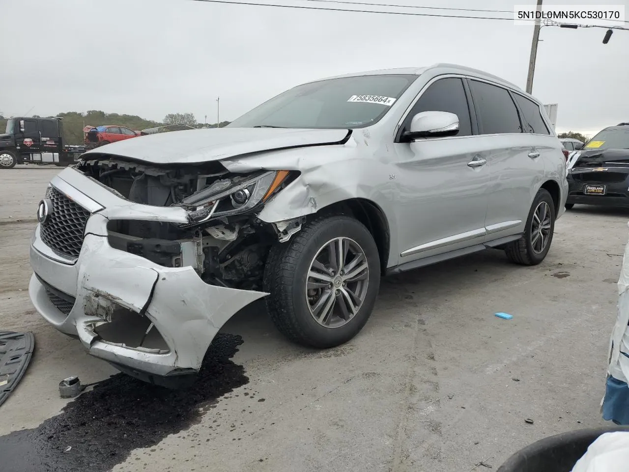 2019 Infiniti Qx60 Luxe VIN: 5N1DL0MN5KC530170 Lot: 75835664