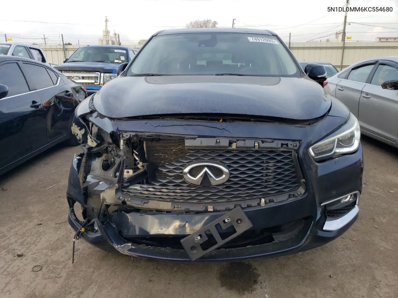 2019 Infiniti Qx60 Luxe VIN: 5N1DL0MM6KC554680 Lot: 76329554