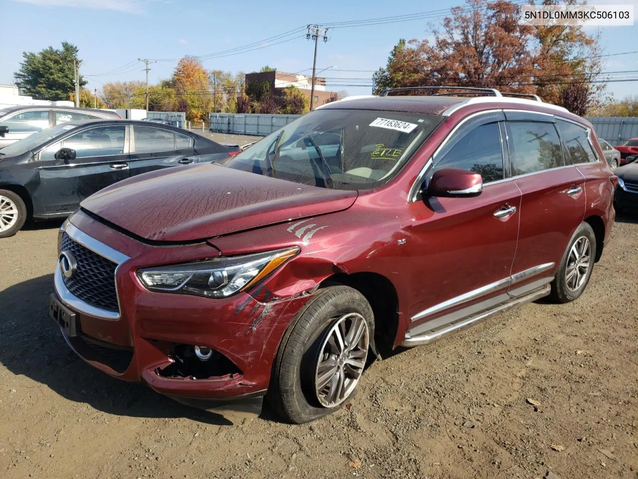 2019 Infiniti Qx60 Luxe VIN: 5N1DL0MM3KC506103 Lot: 77163624