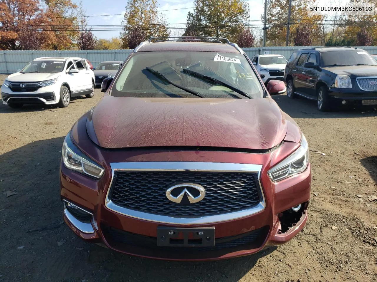 2019 Infiniti Qx60 Luxe VIN: 5N1DL0MM3KC506103 Lot: 77163624