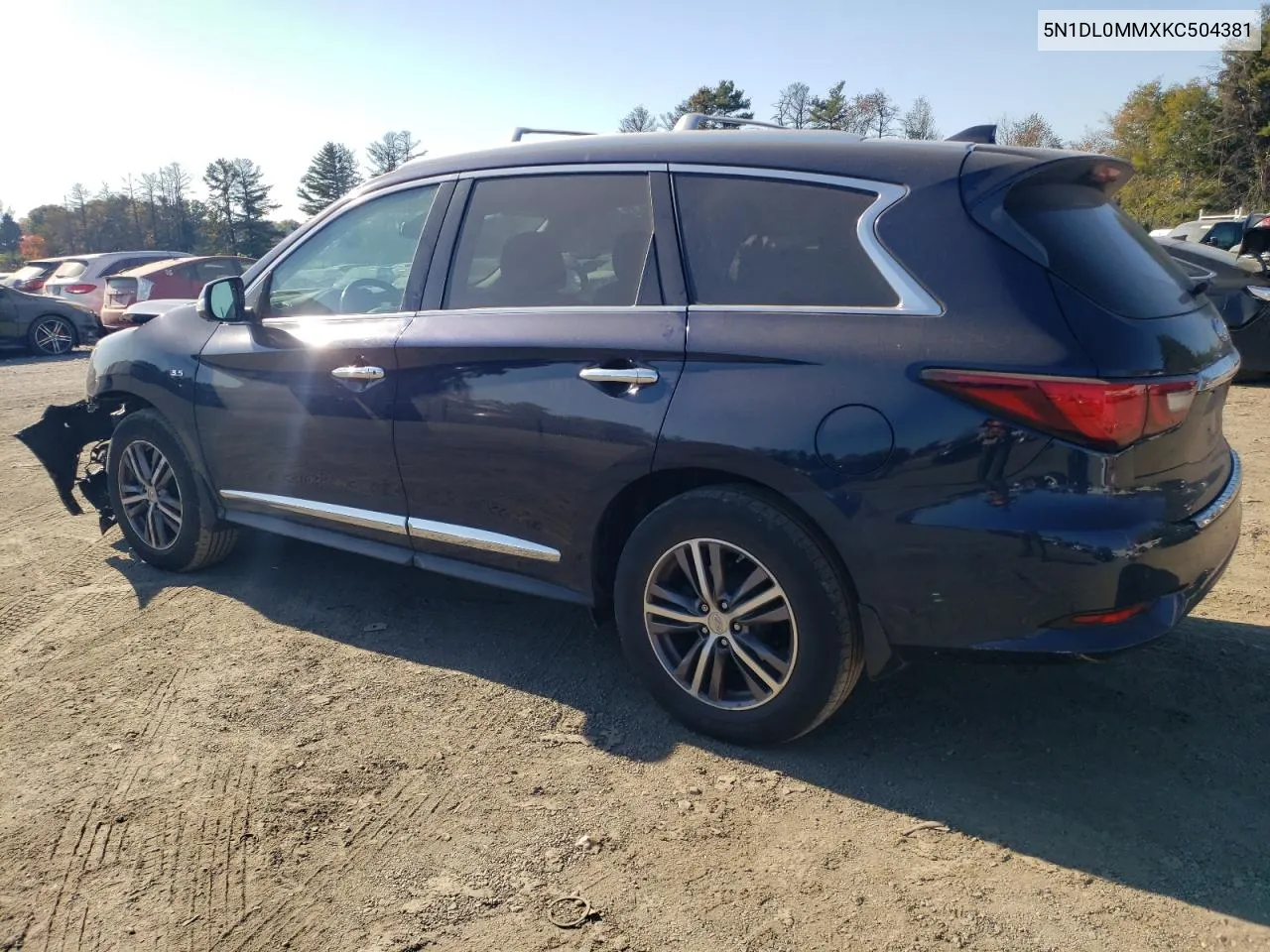 2019 Infiniti Qx60 Luxe VIN: 5N1DL0MMXKC504381 Lot: 77185574