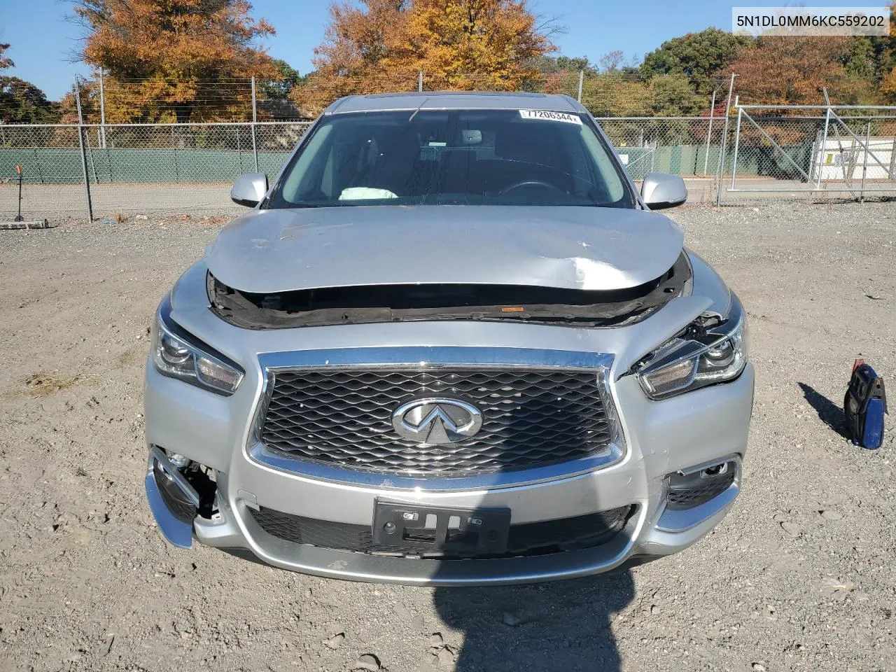 2019 Infiniti Qx60 Luxe VIN: 5N1DL0MM6KC559202 Lot: 77206344