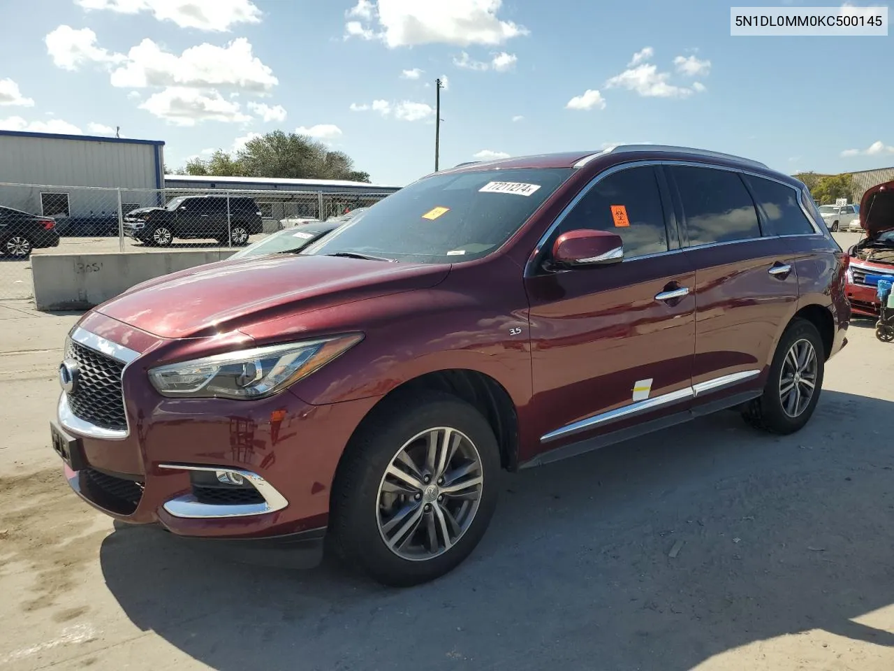 2019 Infiniti Qx60 Luxe VIN: 5N1DL0MM0KC500145 Lot: 77211274