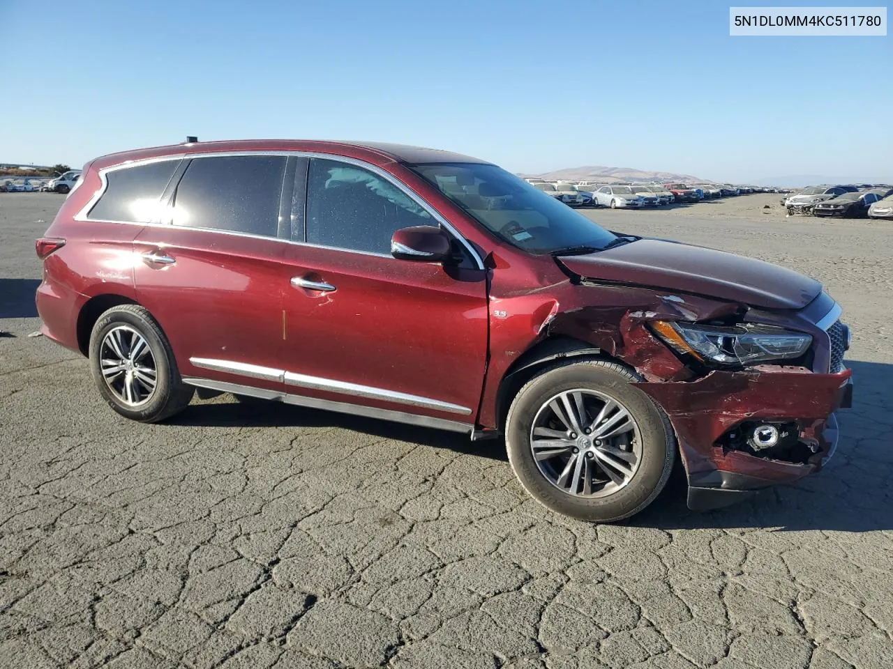 2019 Infiniti Qx60 Luxe VIN: 5N1DL0MM4KC511780 Lot: 78179384