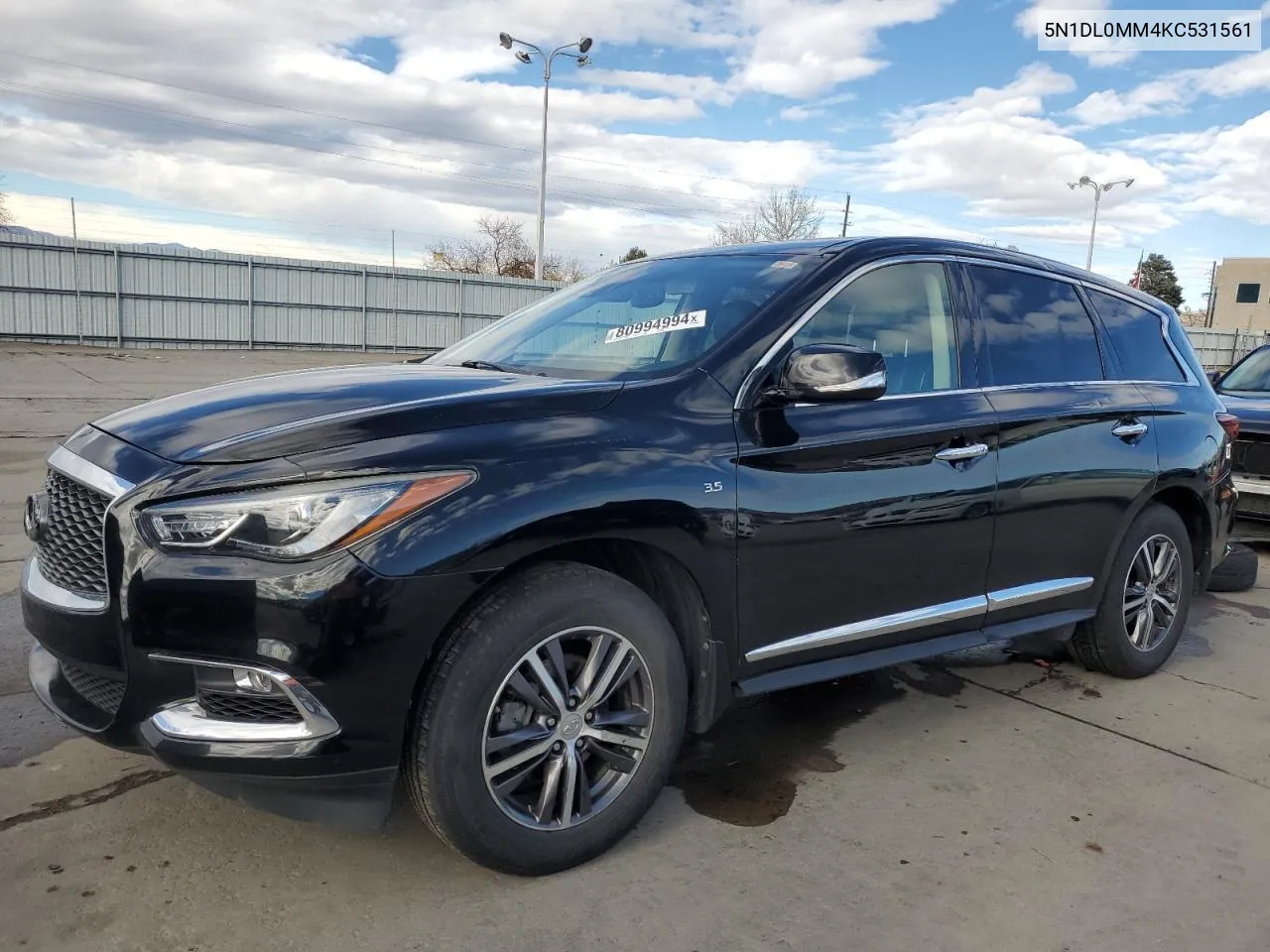 2019 Infiniti Qx60 Luxe VIN: 5N1DL0MM4KC531561 Lot: 80994994