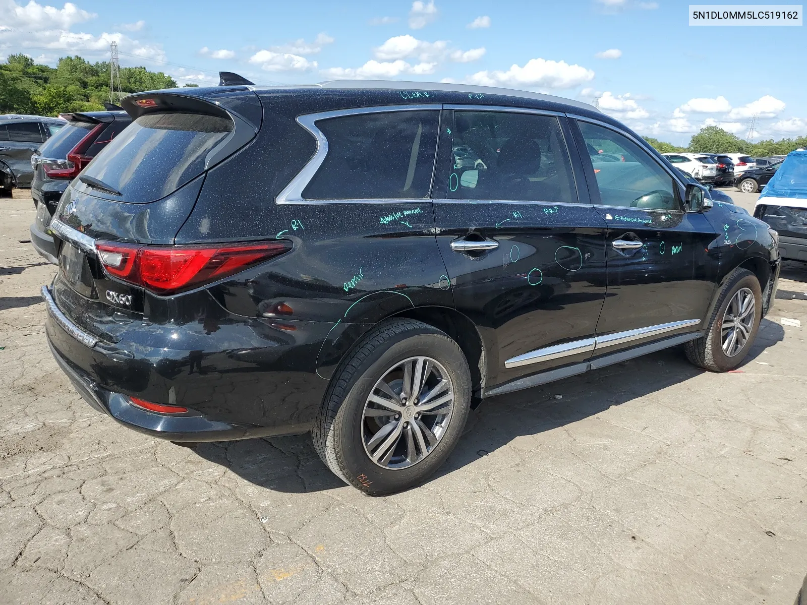 2020 Infiniti Qx60 Luxe VIN: 5N1DL0MM5LC519162 Lot: 65348354