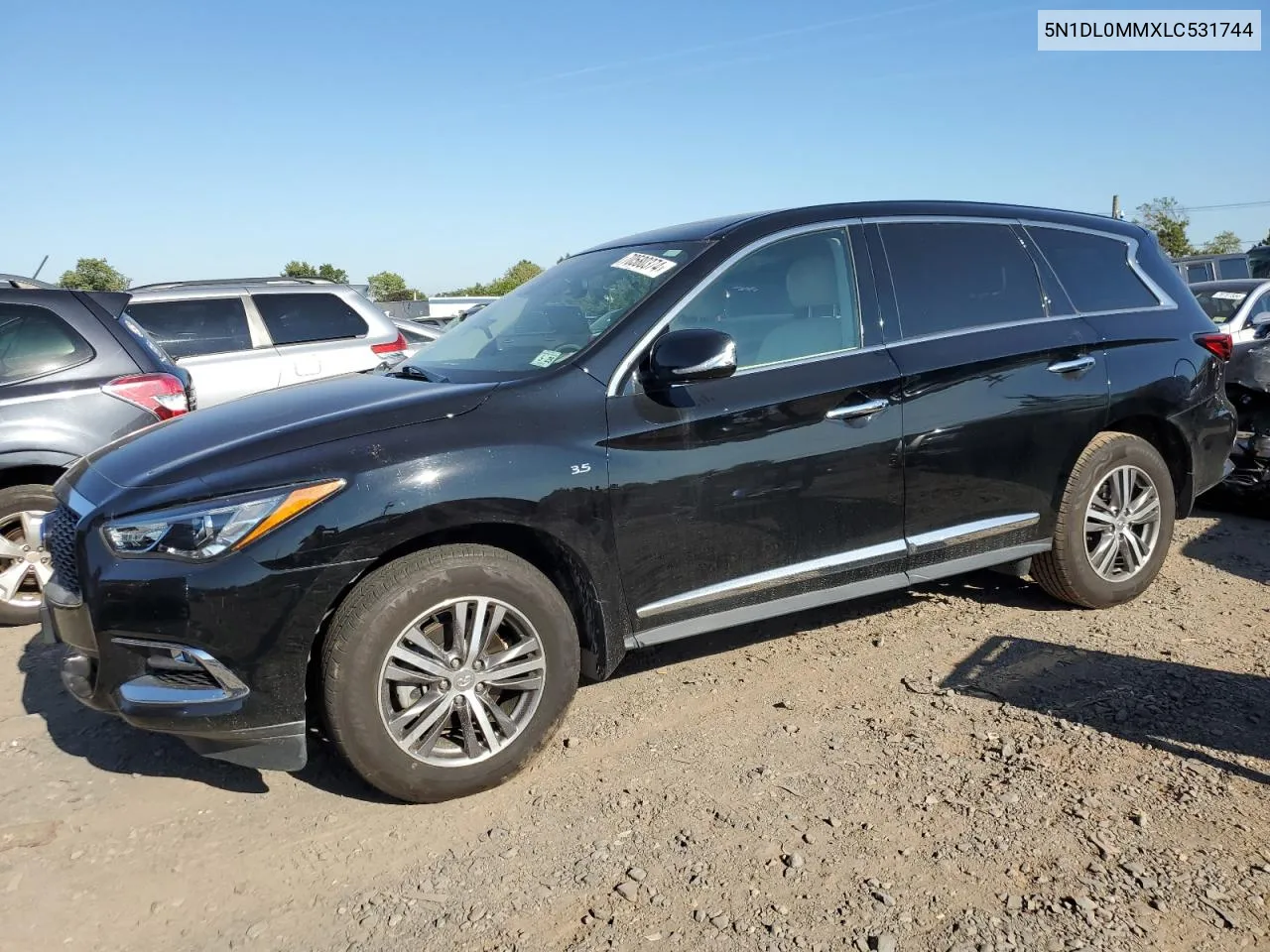 2020 Infiniti Qx60 Luxe VIN: 5N1DL0MMXLC531744 Lot: 70580374