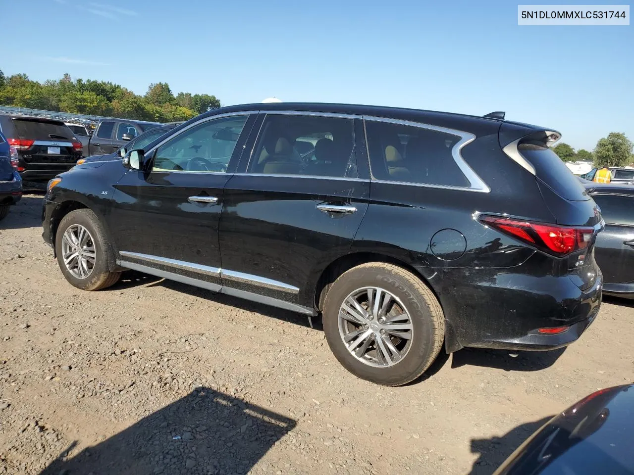 2020 Infiniti Qx60 Luxe VIN: 5N1DL0MMXLC531744 Lot: 70580374