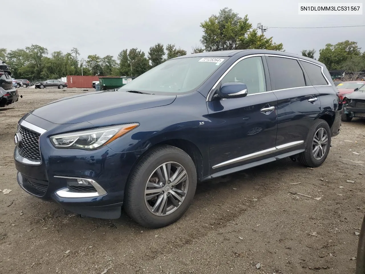 2020 Infiniti Qx60 Luxe VIN: 5N1DL0MM3LC531567 Lot: 72125264