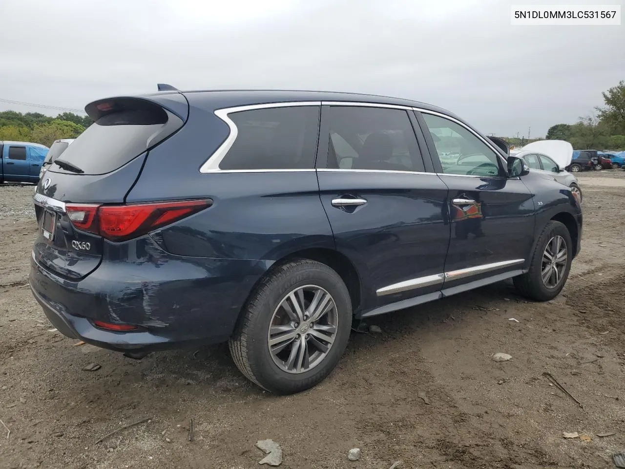 2020 Infiniti Qx60 Luxe VIN: 5N1DL0MM3LC531567 Lot: 72125264