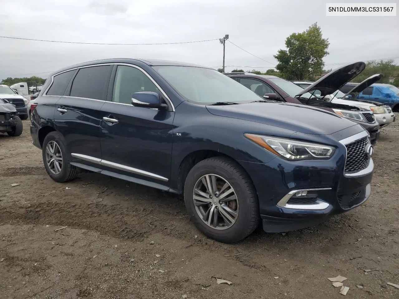 2020 Infiniti Qx60 Luxe VIN: 5N1DL0MM3LC531567 Lot: 72125264