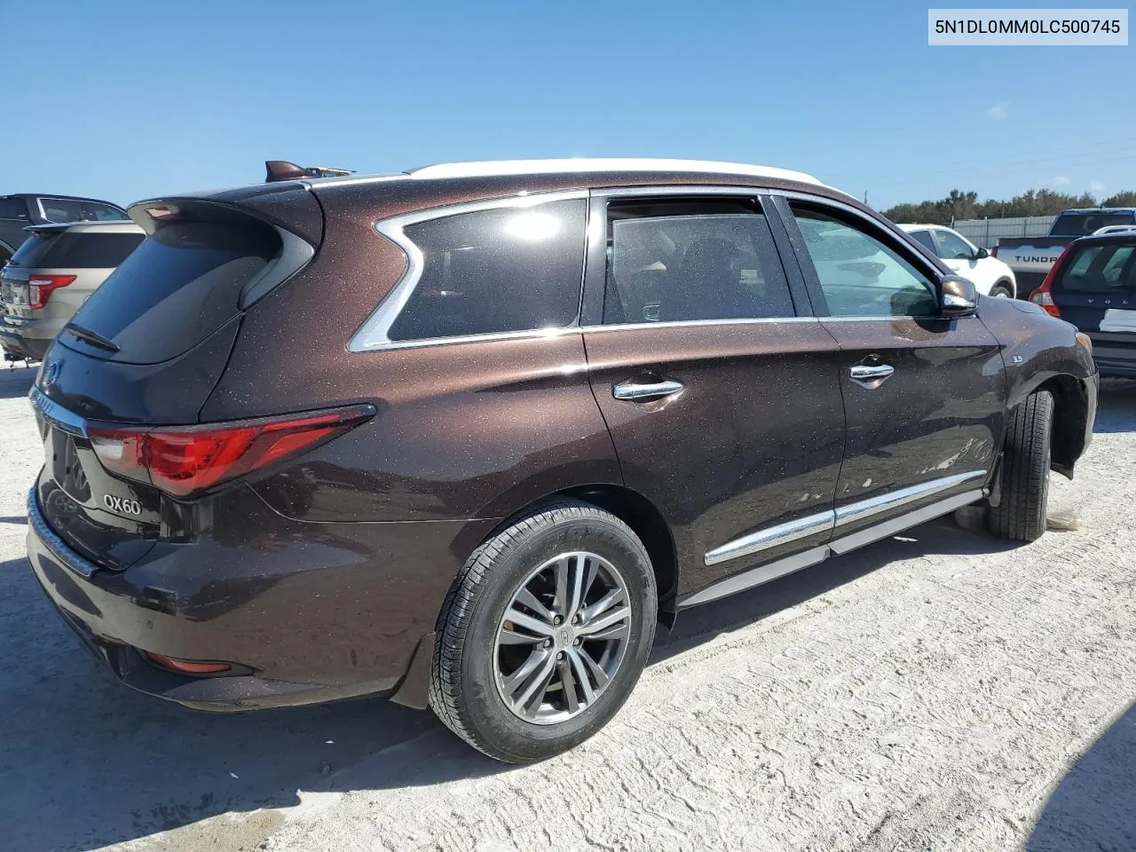 2020 Infiniti Qx60 Luxe VIN: 5N1DL0MM0LC500745 Lot: 76999344