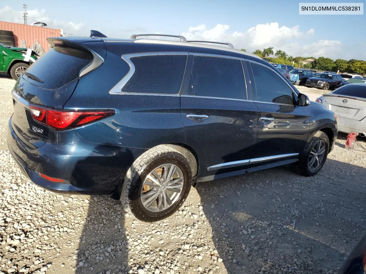 2020 Infiniti Qx60 Luxe VIN: 5N1DL0MM9LC538281 Lot: 77618334