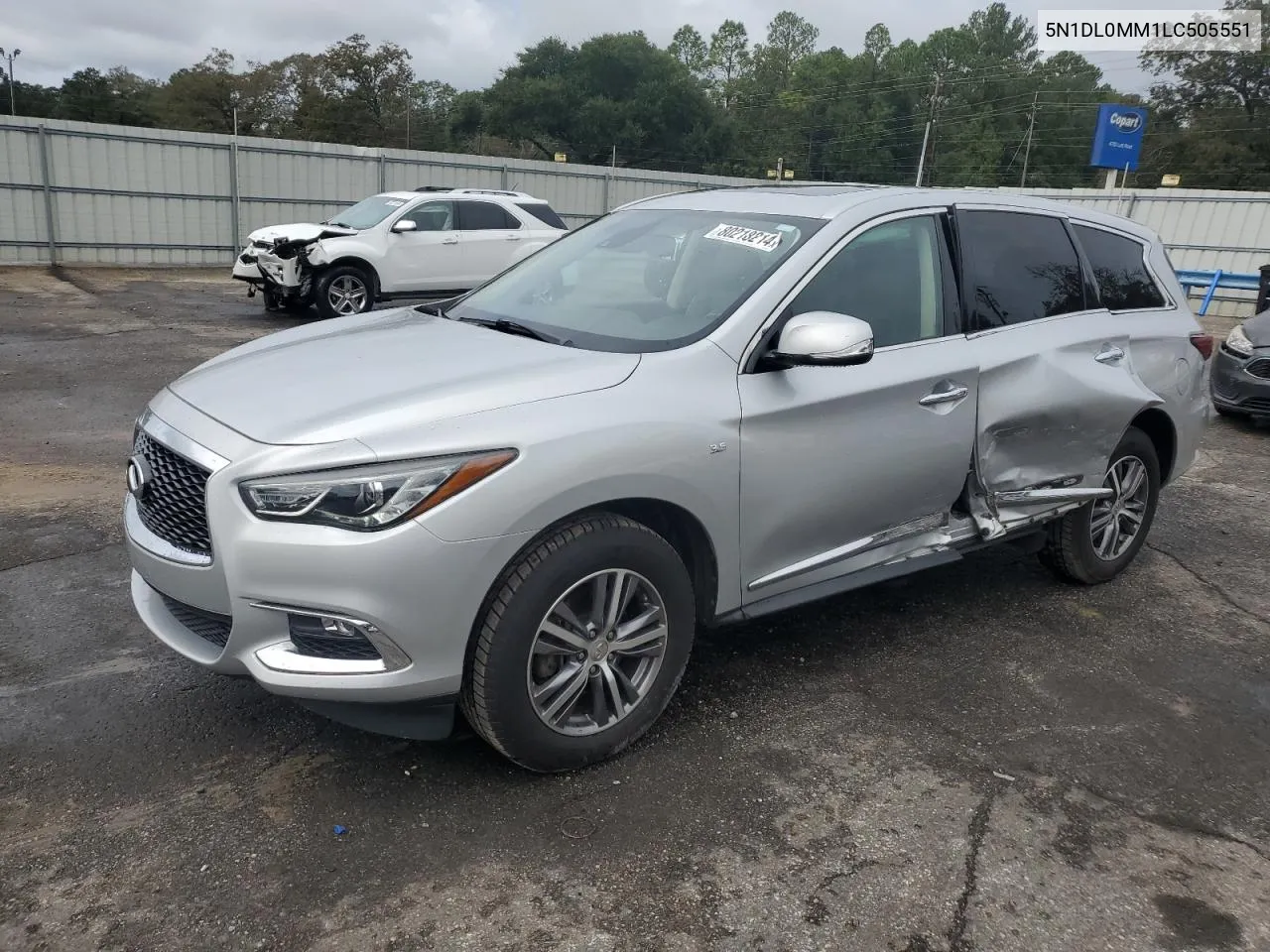 2020 Infiniti Qx60 Luxe VIN: 5N1DL0MM1LC505551 Lot: 80218214