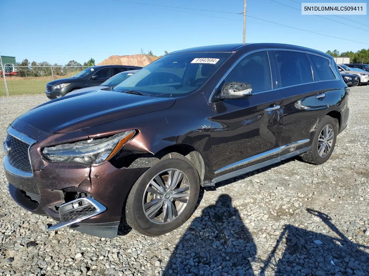 2020 Infiniti Qx60 Luxe VIN: 5N1DL0MN4LC509411 Lot: 81642694