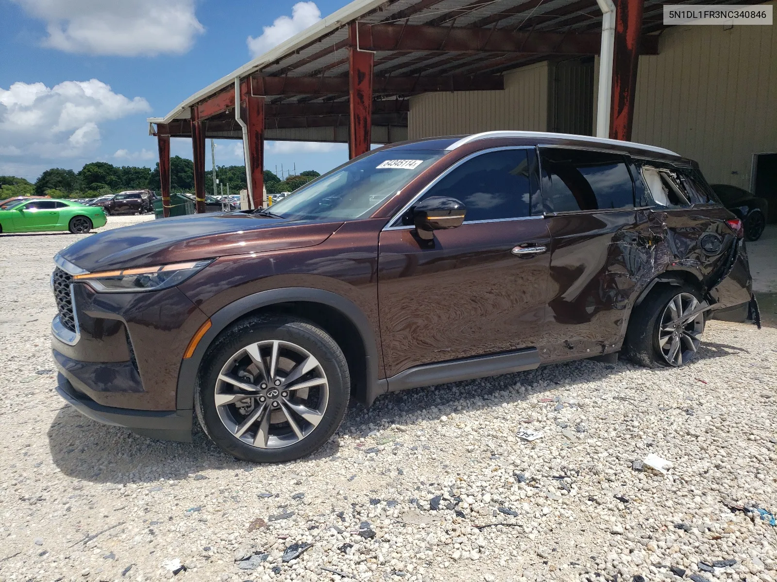 2022 Infiniti Qx60 Luxe VIN: 5N1DL1FR3NC340846 Lot: 64345114