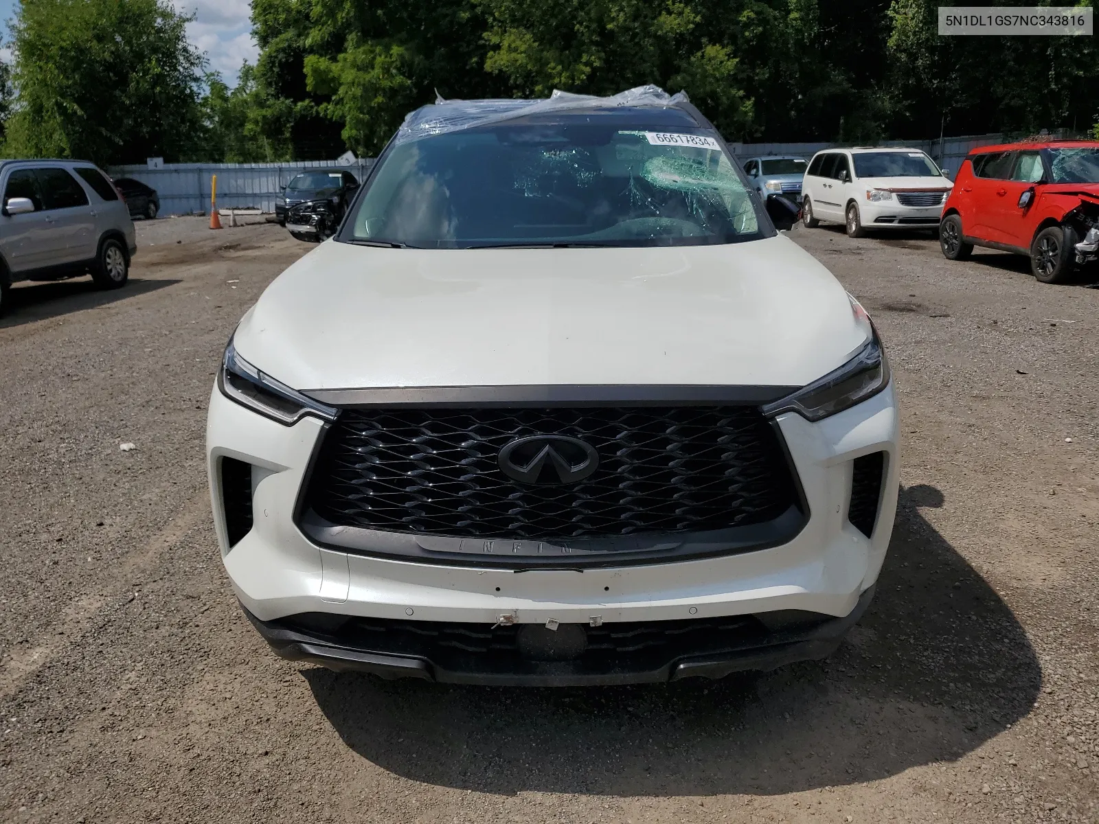 2022 Infiniti Qx60 Sensory VIN: 5N1DL1GS7NC343816 Lot: 66617834