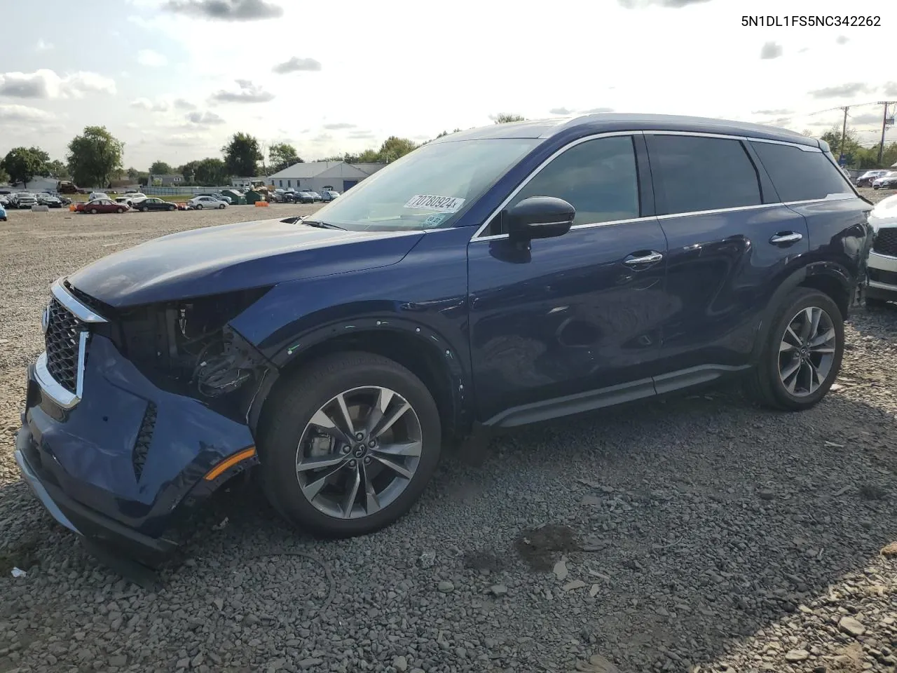 2022 Infiniti Qx60 Luxe VIN: 5N1DL1FS5NC342262 Lot: 70780924