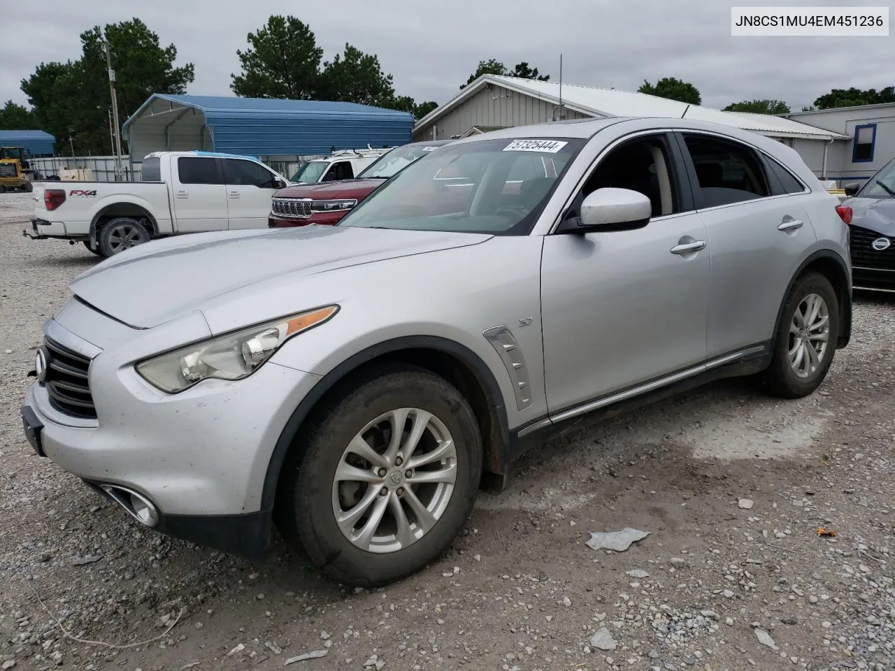 2014 Infiniti Qx70 VIN: JN8CS1MU4EM451236 Lot: 57325444