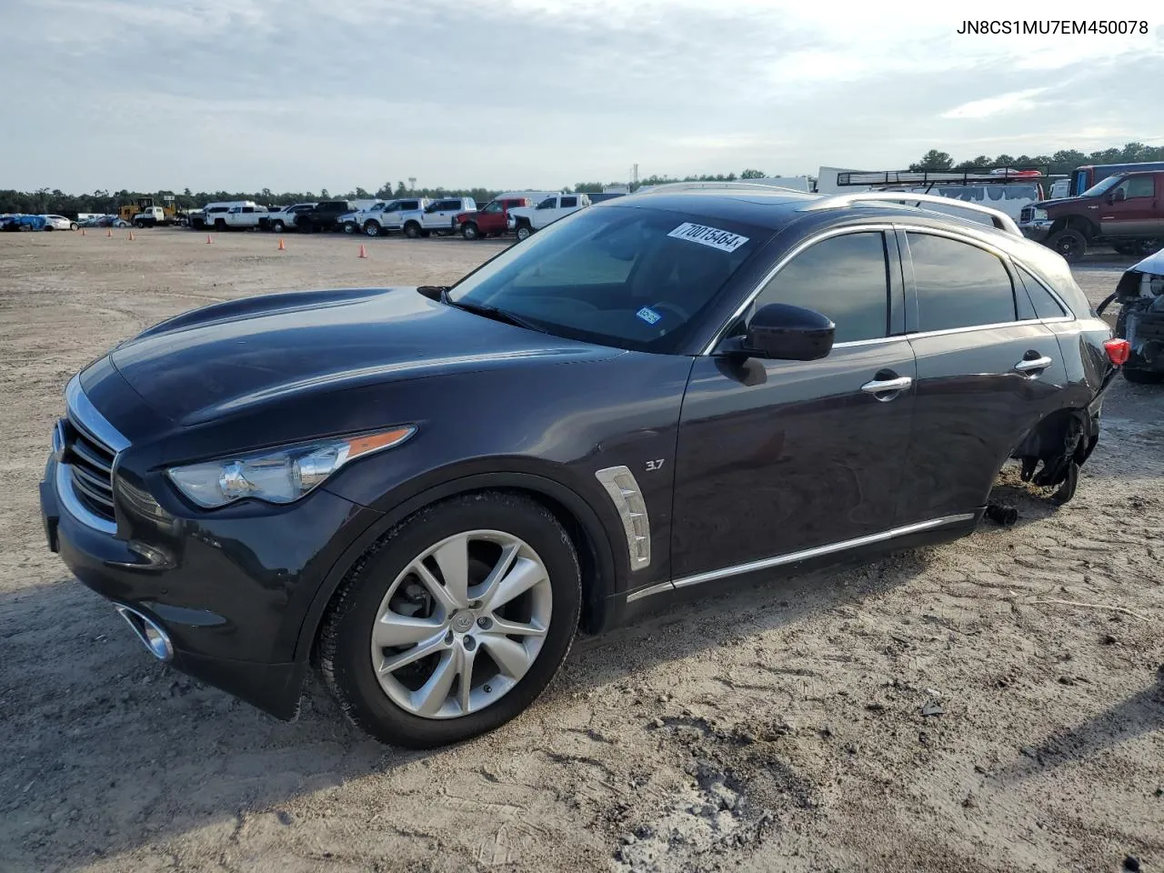 2014 Infiniti Qx70 VIN: JN8CS1MU7EM450078 Lot: 70015464