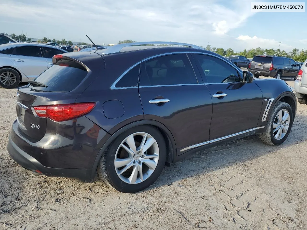 2014 Infiniti Qx70 VIN: JN8CS1MU7EM450078 Lot: 70015464