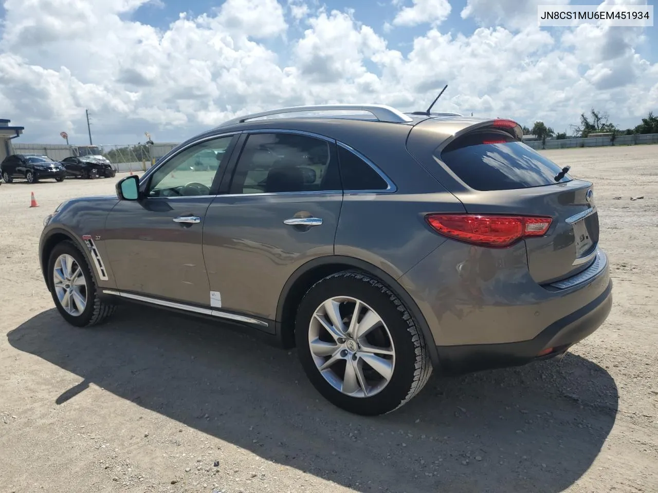 2014 Infiniti Qx70 VIN: JN8CS1MU6EM451934 Lot: 73864454