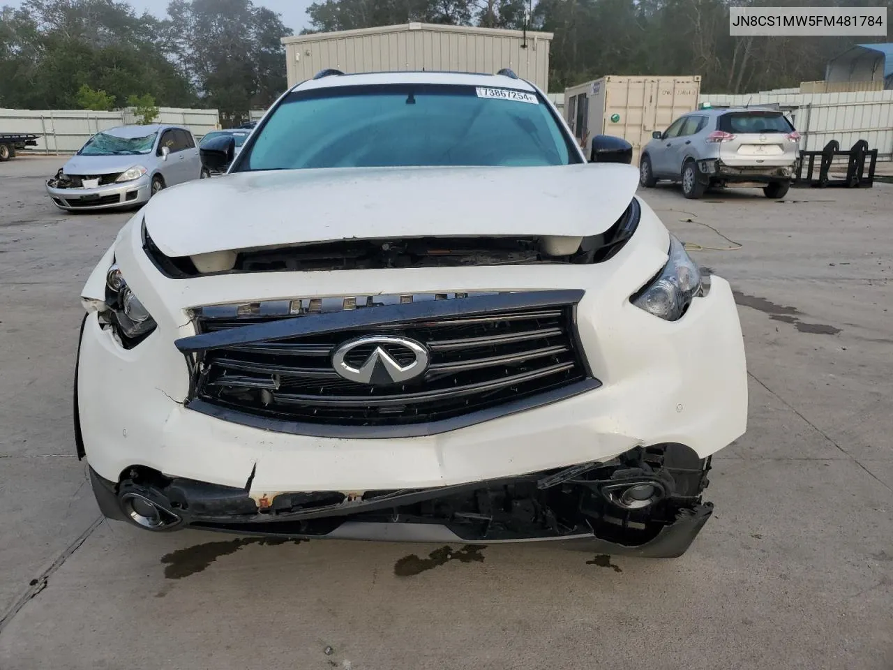 2015 Infiniti Qx70 VIN: JN8CS1MW5FM481784 Lot: 73867254