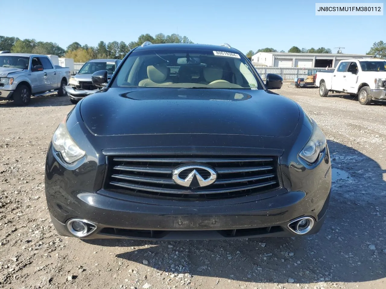 2015 Infiniti Qx70 VIN: JN8CS1MU1FM380112 Lot: 80019304