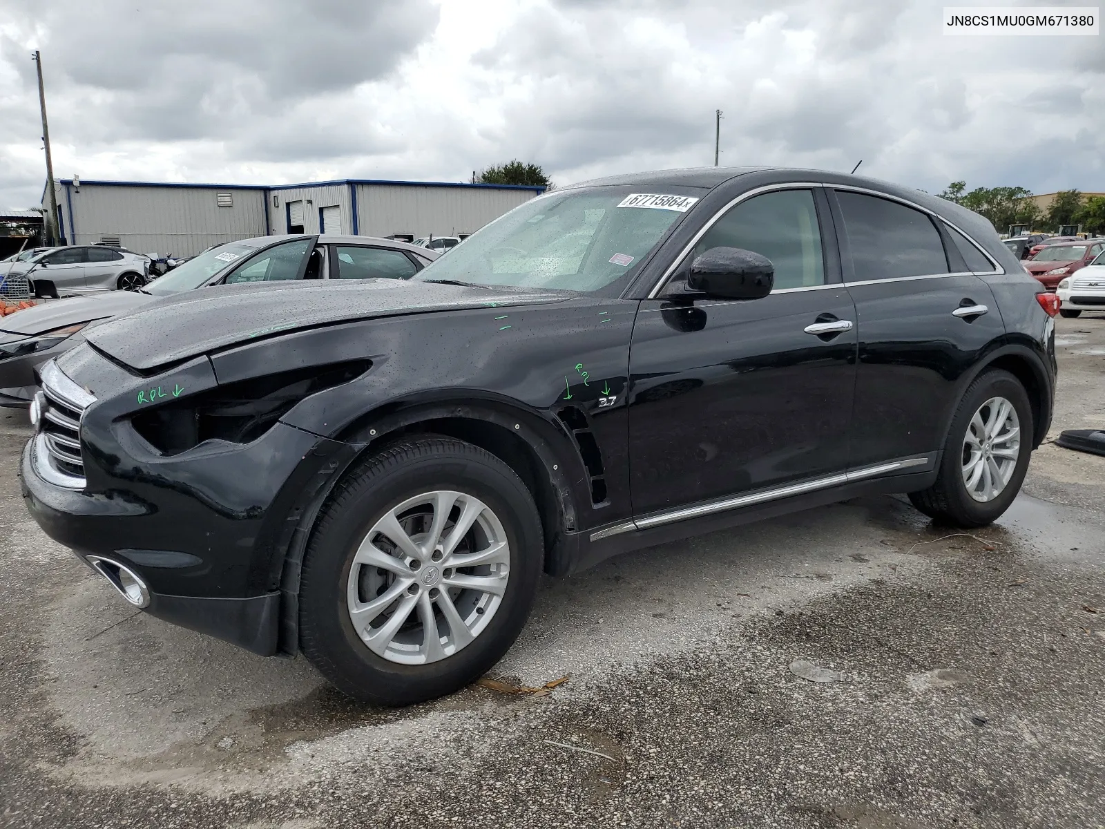 JN8CS1MU0GM671380 2016 Infiniti Qx70