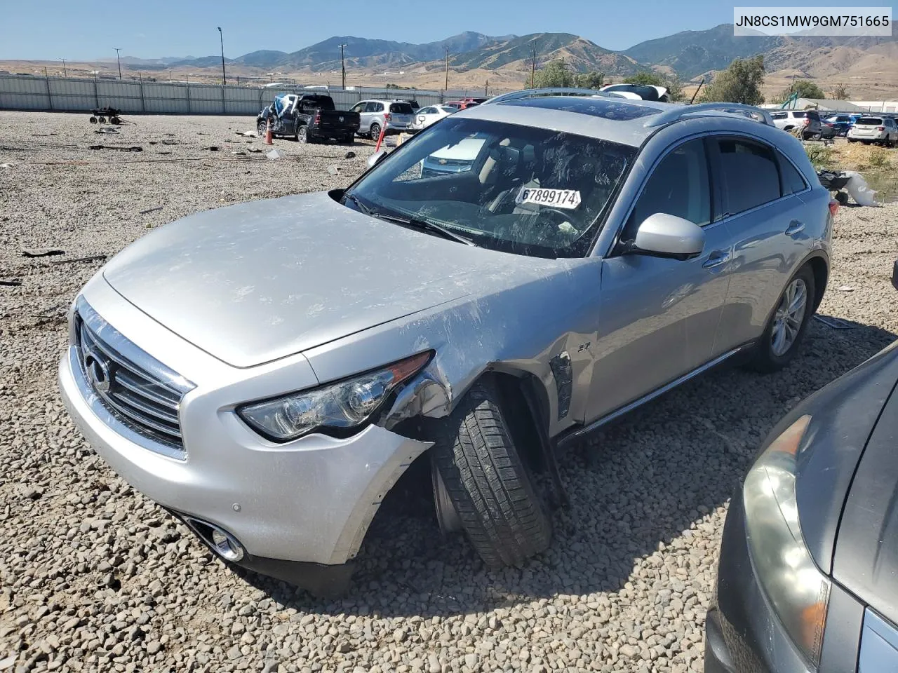 2016 Infiniti Qx70 VIN: JN8CS1MW9GM751665 Lot: 67899174