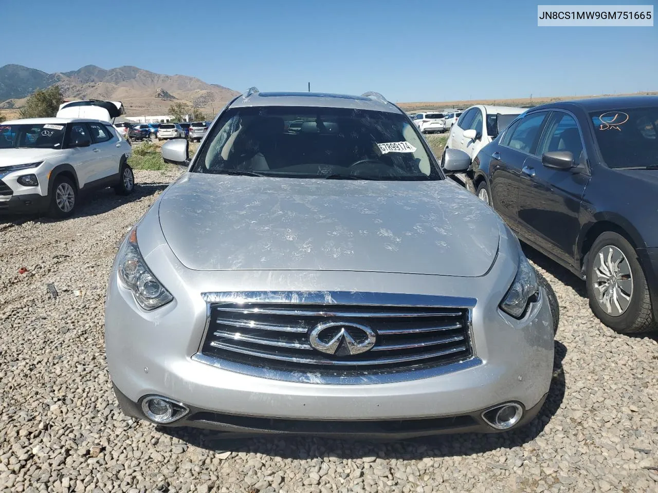 2016 Infiniti Qx70 VIN: JN8CS1MW9GM751665 Lot: 67899174