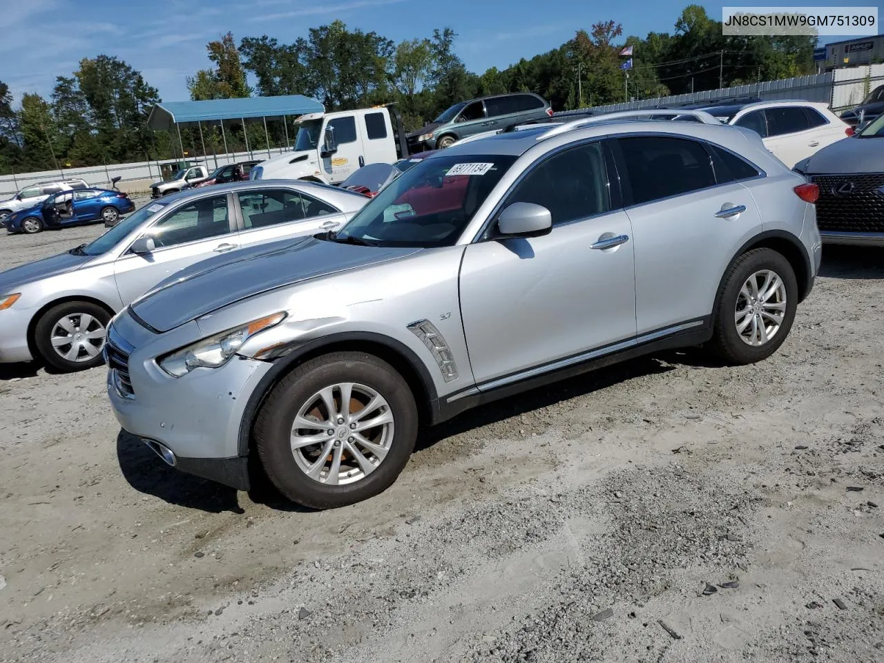 2016 Infiniti Qx70 VIN: JN8CS1MW9GM751309 Lot: 69771134