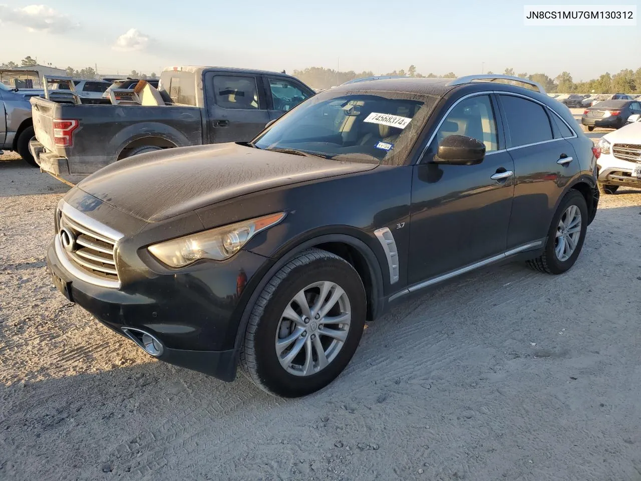 2016 Infiniti Qx70 VIN: JN8CS1MU7GM130312 Lot: 74568374