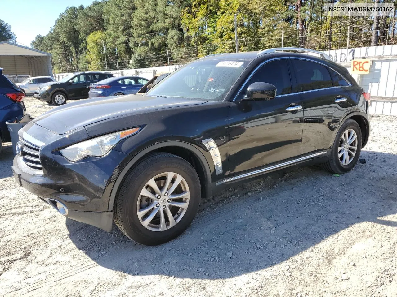 2016 Infiniti Qx70 VIN: JN8CS1MW0GM750162 Lot: 74876494