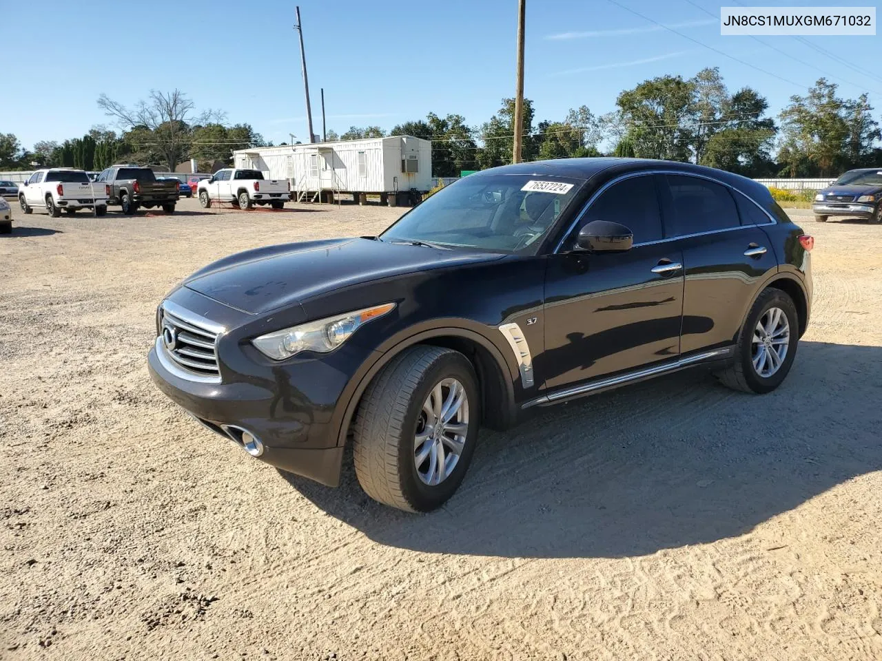 2016 Infiniti Qx70 VIN: JN8CS1MUXGM671032 Lot: 76537224