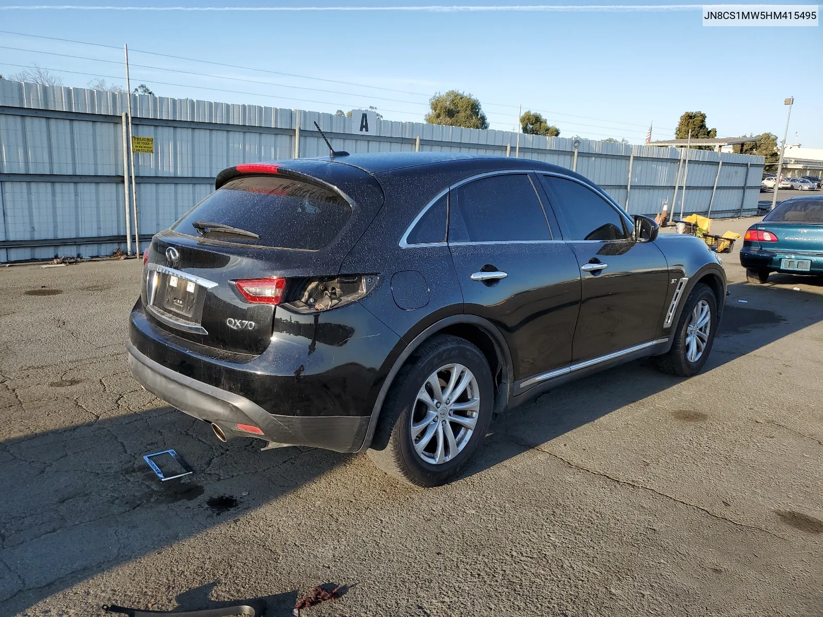 2017 Infiniti Qx70 VIN: JN8CS1MW5HM415495 Lot: 68765164