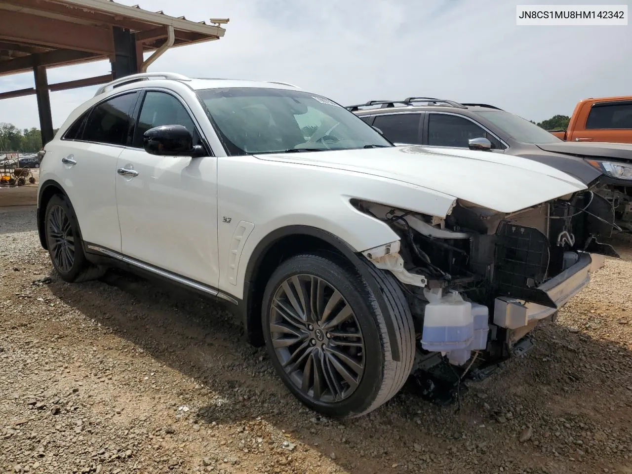 2017 Infiniti Qx70 VIN: JN8CS1MU8HM142342 Lot: 70697564