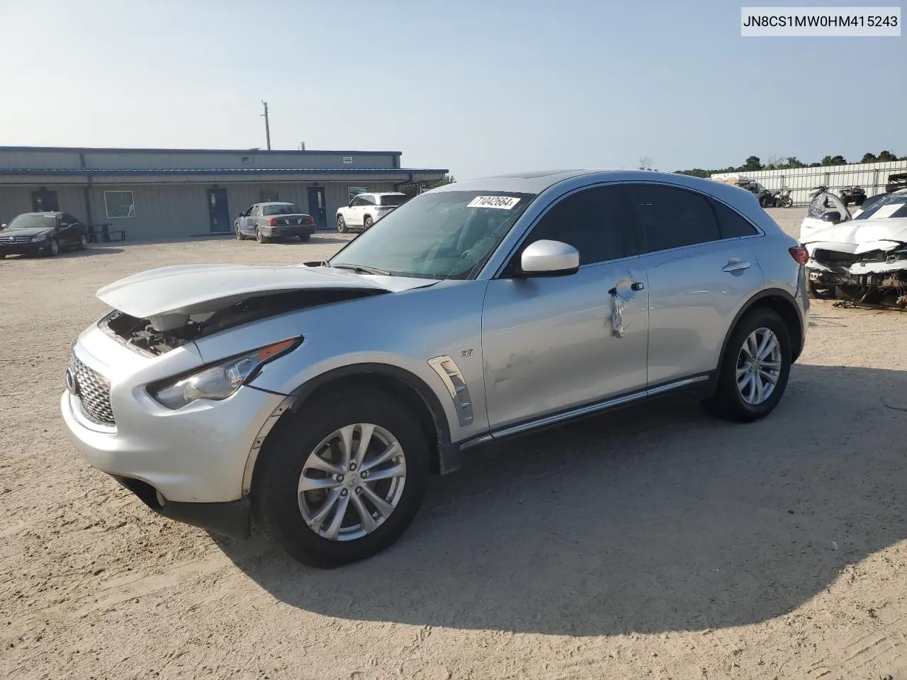 2017 Infiniti Qx70 VIN: JN8CS1MW0HM415243 Lot: 71042664